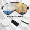 Gold Blue White Soft Sleep Eye Mask,Female Breathable Eye Patch,Perfect for Travel and Relaxation view 4