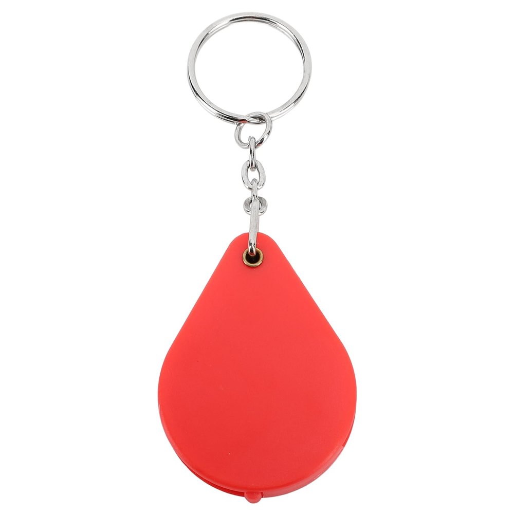Magnifier Keychain 10X Pocket Magnifying Glass Foldable Portable Magnify Glass with Key Ring for Outdoor Reading (Red)