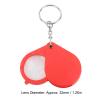 Magnifier Keychain 10X Pocket Magnifying Glass Foldable Portable Magnify Glass with Key Ring for Outdoor Reading (Red) view 3