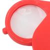 Magnifier Keychain 10X Pocket Magnifying Glass Foldable Portable Magnify Glass with Key Ring for Outdoor Reading (Red) view 4
