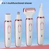 ANIROY 4 in 1 Body Shaver Set, Cordless Electric Lady Shaver, Multi-Functional Shaver for Women, Wet and Dry Lady Shaver for Face, Arms, Legs and Underarms view 2