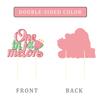 One in a Melon Cake Topper, Watermelon Cake Decoration for Summer Fruit First Birthday Anniversary Party Supplies (One in a Melon Cake Topper pink)) view 4