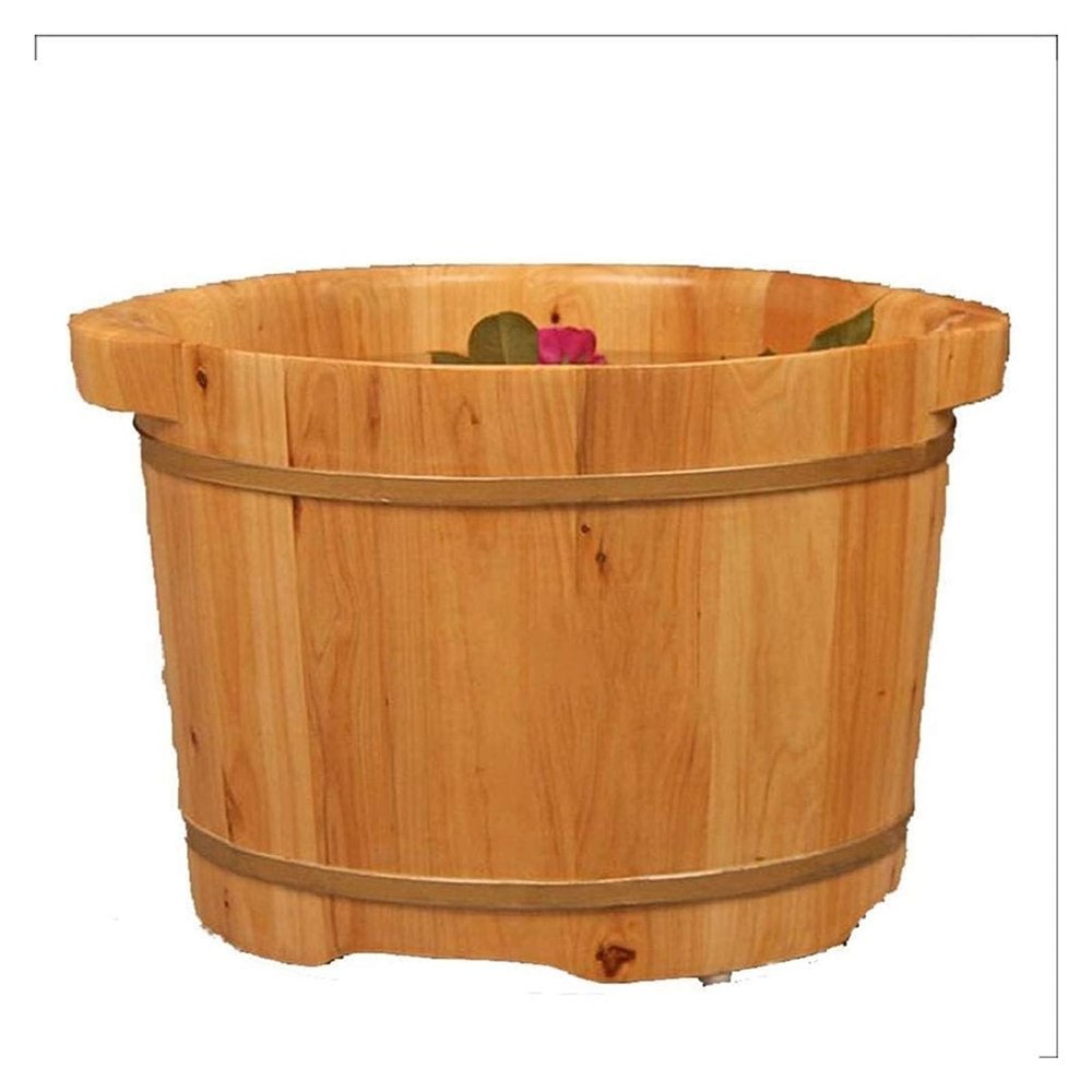 Pedicure BowlFoot BathFoot Bath Bowl Solid Wood Foot Tub, Foot Baths Wood Foot Tub, Wooden Foot Basin Foot Tub - Wooden Foot Bath Barrel Household Foot Tub T
