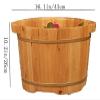 Pedicure BowlFoot BathFoot Bath Bowl Solid Wood Foot Tub, Foot Baths Wood Foot Tub, Wooden Foot Basin Foot Tub - Wooden Foot Bath Barrel Household Foot Tub T view 2