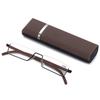 ABETOS Slim Reading Glasses TR90 Frame Ultra Lightweight Blue Light Blocking Computer Readers Half Rim Eyeglasses for Men Women with Portable Case, Brown+2.25 view 1