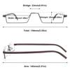 ABETOS Slim Reading Glasses TR90 Frame Ultra Lightweight Blue Light Blocking Computer Readers Half Rim Eyeglasses for Men Women with Portable Case, Brown+2.25 view 2
