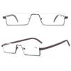 ABETOS Slim Reading Glasses TR90 Frame Ultra Lightweight Blue Light Blocking Computer Readers Half Rim Eyeglasses for Men Women with Portable Case, Brown+2.25 view 3