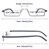 ABETOS Slim Reading Glasses TR90 Frame Ultra Lightweight Blue Light Blocking Computer Readers Half Rim Eyeglasses for Men Women with Portable Case, Grey+2.0 view 2
