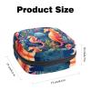 Zipper Menstrual Cup Pouch, Sanitary Napkin Storage Bags, Seahorse-1545 Soft Tampons Collect Holder Purse for Girls Women Ladies Feminine view 2