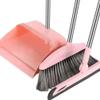 Paociuro Dustpan Broom Set Floor Wiper Household Cleaning Long Handle Cleaning Set for Lobby Household Kitchen Cleaning Easy Install Easy to Use Pink view 1