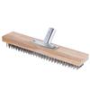 Hand Broom Brush,Wire Brush Broom,Wire Broom Head 30cm Steel Broom with Socket Heavy Duty Garden Sweeping Metal Brush view 1