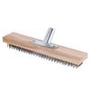Hand Broom Brush,Wire Brush Broom,Wire Broom Head 30cm Steel Broom with Socket Heavy Duty Garden Sweeping Metal Brush view 4