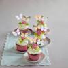 24Pcs Lively 3D Butterfly Cupcake Toppers Double Layer Butterfly Decorations for Girls Women's Happy Birthday Wedding Party Cake Wall Party Food Decorations Yellow view 4