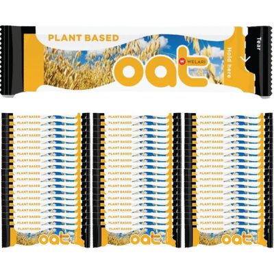 Welari Oat Milk Plant Based Sachet 10ml x 60 Long Life Non Dairy Vegan Wheat Drink Office Hospitality Catering Single Use Stick with Welari Thank You Card | (60pack)