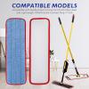 Replacement Microfiber Pad for Rubbermaid Commercial 18.5 Inch Mop Head - 6 Pack Wet & Dry Commercial Cleaning Refills Reusable Mops Refills Fit for Any Microfiber Flat Mop System 18.5" view 2