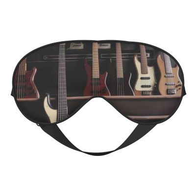 Eye Masks, Adjustable Sleep Mask Eye Cover Eyeshade Shade Cover for Sleeping,Shift Work,Guitar Bass Music Printed