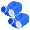 2Pcs Urine Bottles Male, 1200ML Portable Urine Bottle Spill Proof Pee Bottles with Lid  Handle Thick Plastic Pee Bottle for Men Large Opening Mens Urinals with Wraped Edge for Travel, Hospital Blue view 3