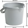 AaH1 5L Bucket Silver High Grade Durable Plastic Reusable Bucket with Litre Scale - Home Gardening cleaning view 2