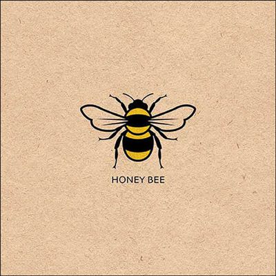 20 Napkins Made from Recycled Paper Animal Motifs Single Honey Bee as Sustainable Table Decoration Paper Napkins with Motif Also for Decoupage and Decoupage 33 x 33 cm