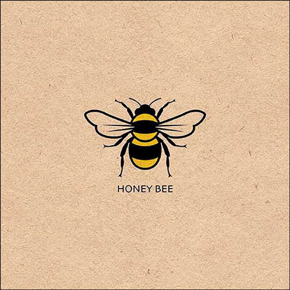 20 Napkins Made from Recycled Paper Animal Motifs Single Honey Bee as Sustainable Table Decoration Paper Napkins with Motif Also for Decoupage and Decoupage 33 x 33 cm