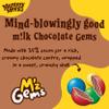 Mummy Meegz Mz Gems Chocolate Flavour Case Pack of 12 Sharing Bags (80g Each) - Vegan Chocolate Sweets with Creamy Centre & Crunchy Shell, No Palm Oil view 2