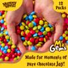 Mummy Meegz Mz Gems Chocolate Flavour Case Pack of 12 Sharing Bags (80g Each) - Vegan Chocolate Sweets with Creamy Centre & Crunchy Shell, No Palm Oil view 3