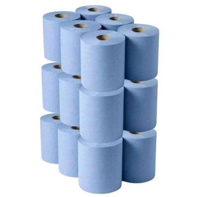 BCF400 Misa Blue Centrefeed 400 Sheet Laminated Embossed Tissue Rolls (18 Rolls)