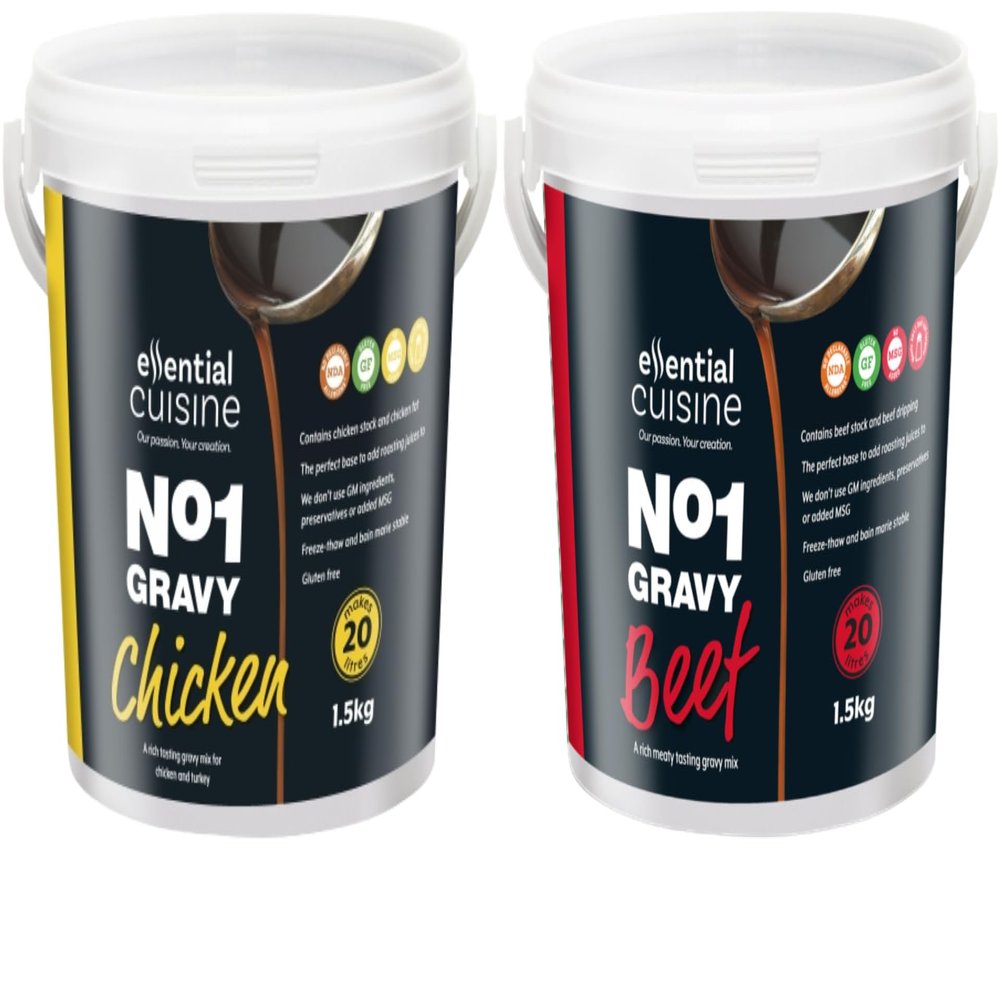 Essential Cuisine No. 1 Bundle - BEEF & CHICKEN Gravy Mix - 2 x 1.5kg