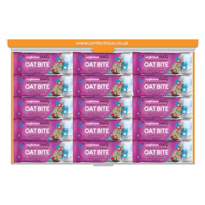 Confectious Bakery - Scottish Raspberry and Sultana Oat Bite - 35g bars - 15 Pack (Raspberry/Sultana), High Fibre, No Artificial Colours or Flavours or Preservatives
