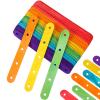 Luxshiny 100 Pcs Wooden Craft Sticks with Smooth Surfaces and Sturdy Material, Assorted Colour Ice Cream Sticks for Classroom DIY Projects and Creative Crafting view 1