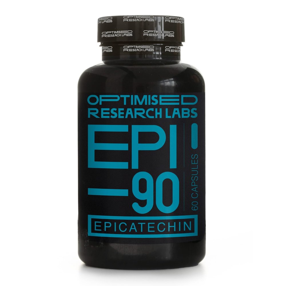 Optimised Research Labs EPI  90 Epicatechin Supplement High Strength Muscle Builder, Muscle Recovery, Increase Strength & Endurance, Antioxidant, 30 Day Supply  150mg (-) 90% Vegan Friendly