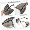 Artibetter Glasses Side Shield Tpu Protective Wings Dark Brown Eyewear Protector for Safety Glasses Side Sun Shields 2 Pairs Pack Suitable for Outdoor Activities view 3