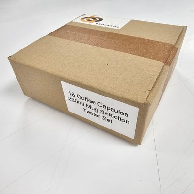 16x Coffee Capsules Pod for Vertuo Machines | Taster Set with Biscuits, Chocolate, Sugar or Milk in Gift Box (230ml Mug Selection)