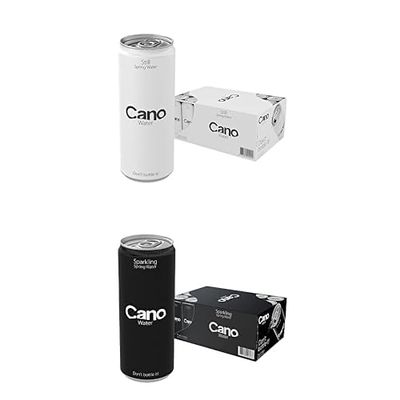 Cano Still and Sparkling Water Multipack (48 x 330ml), Ringpull Lids, Multipack Cans, Natural Spring Water