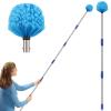 Cobweb Duster with Pole 6 FT, Stainless Steel Pole, Lightweight Long Handle Cobweb Brush for Indoor Cleaning, Bristles, Easy use view 1