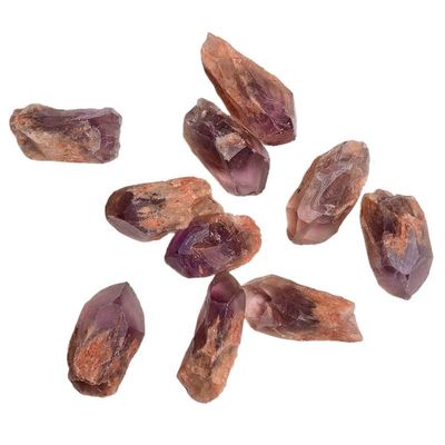 Natural Crystal Minerals Amethyst Rose Quartz Raw Crystals Shape Rough Rock Stone Reiki Crystals 100g(Brown)