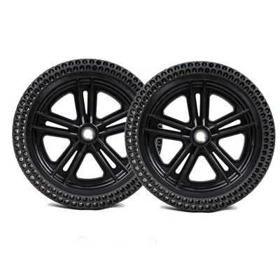 KWIBYBGS 12 inch Wheelchair Rear Wheel, Electric Wheelchair Accessories for the Elderly, Replacement Wheel, Pu Non-Inflatable Wheel/Black/12Inch(2 Counts)