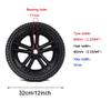 KWIBYBGS 12 inch Wheelchair Rear Wheel, Electric Wheelchair Accessories for the Elderly, Replacement Wheel, Pu Non-Inflatable Wheel/Black/12Inch(2 Counts) view 2