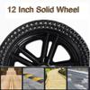 KWIBYBGS 12 inch Wheelchair Rear Wheel, Electric Wheelchair Accessories for the Elderly, Replacement Wheel, Pu Non-Inflatable Wheel/Black/12Inch(2 Counts) view 4