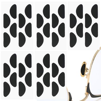 20 Pairs Glasses Nose Pads, Self Adhesive Sponge Nose Pads D Shaped Soft Nose Pads Non Slip Glasses Nose Pads Nose Pads for Glasses and SunglassesBlack