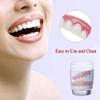 1 Pair False Teeth Veneers Top and Bottom Set, Instant Veneers Dentures Fake Teeth Covers, Smile Veneers Cosmetic Teeth Whitening Temporary Prosthesis Teeth for Men and Women Adult view 3