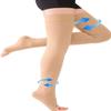 20-30 mmHg Thigh High Compression Socks 1 Pair Open- Toe Compression Stockings for Men Women Varicose Veins Edema DVT Swollen legs Travel Flight Pregnant view 1
