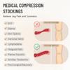 20-30 mmHg Thigh High Compression Socks 1 Pair Open- Toe Compression Stockings for Men Women Varicose Veins Edema DVT Swollen legs Travel Flight Pregnant view 4