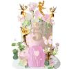 Fairy Cake Topper Fairy Garden Theme Cake Decor Pink Fairy Door for Birthday Baby Shower view 2