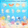 36PCS Under the Sea Cake Decorations, Mermaid Cupcake Toppers,Ocean Animal Cake Decorations for Under the Sea Theme Baby Shower Supplies Birthday Party view 4