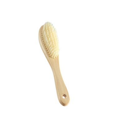 1PC Clothes Brush Soft Bristles Laundry Cleaning Brush with Long Wooden Handle for Home Office.