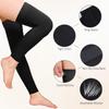 20-30 mmHg Thigh High Compression Socks 1 Pair Open- Toe Compression Stockings for Men Women Varicose Veins Edema DVT Swollen legs Travel Flight Pregnant view 2