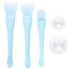 WANDIC Wax Melting Spoon Cleaning Tool Set, Silicone Spatula for Stirring Sealing Wax Stamp Spoon (Blue, 5pcs) view 1