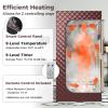 COSTWAY Portable Sauna Steam for Home, Full Body Sauna Tent Steam Room with 3L Steamer Generator, Remote Control and Folding Chair, Personal Home Sauna Pod Box for Therapy Detox Slimming (Coffee) view 2