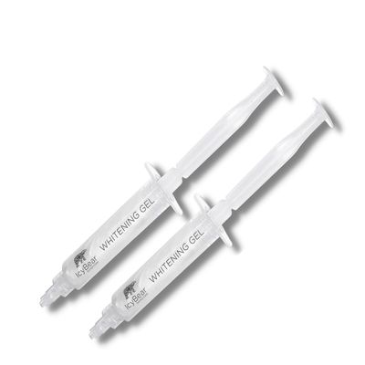ICY Bear Dental Teeth WHITENING Gel Refills  2 x 5ml Tooth Whitening Gel Syringes - High-Concentration Pap Formula  Up to 10 Shades Whiter  Vegan & Cruelty-Free  for Home Whitening